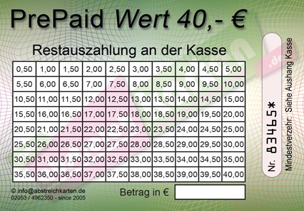 40 € Abstreichkarte HKS 63